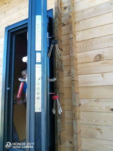 Дверь с терморазрывом 11 см ISOTERMA Серебро Темный кипарис Царга фото 2