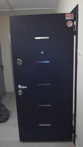Входная дверь в квартиру Super Omega-10 Черный шелк RP-4 Венге светлый RS-1 фото 12