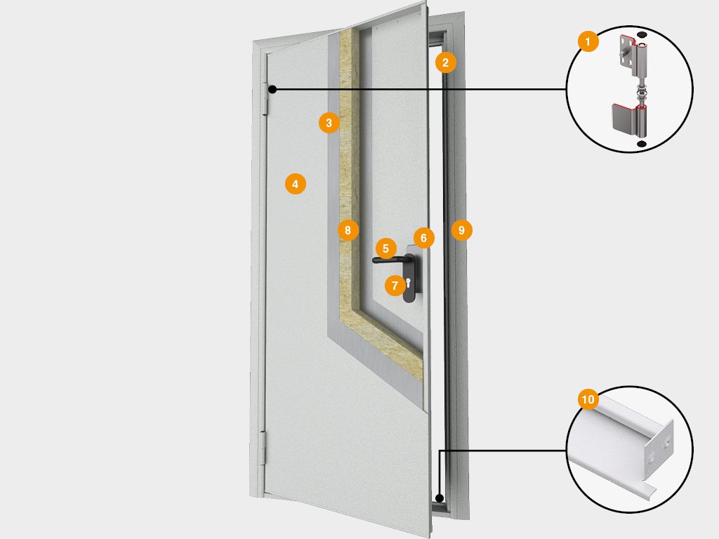 Схема технической двери DoorHan
