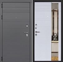  - Новелло Графит софт МДФ Альберо браш белый с зеркалом