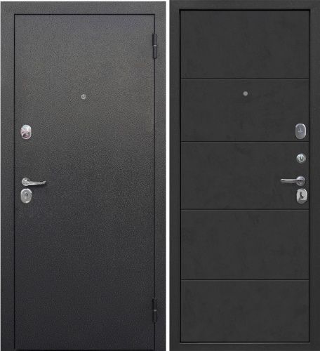 Дверь металлическая 7,5 см Гарда Букле черный бетон графит NEW в квартиру