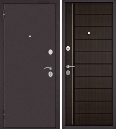 Входная дверь в квартиру Мастино (Бульдорс) Econom 60/136 (Букле шоколад - Ларче шоколад)