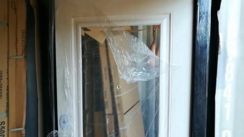 Входная дверь в квартиру 7,5 см Гарда Серебро Зеркало Фацет МДФ Белый ясень фото 3