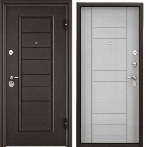 Входная дверь под ключ Delta PRO Букле коричневый VDM-2 - Лиственница белая D6-13