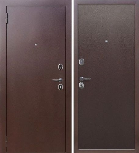 Металлическая дверь ТАЙГА 7 см медный антик металл/металл