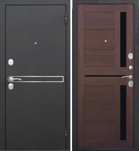 Дверь металлическая Сицилия муар МДФ Темный кипарис Царга