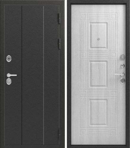 Дверь стальная Эталон Х-1 Серебро-Скания милк