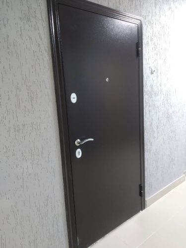 Входная дверь в квартиру Delta-10M Медь Дуб белый матовый фото 3