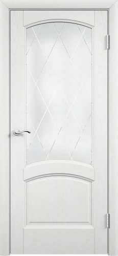  - Двери Холл Криста Лайт шпон со стеклом фото 4