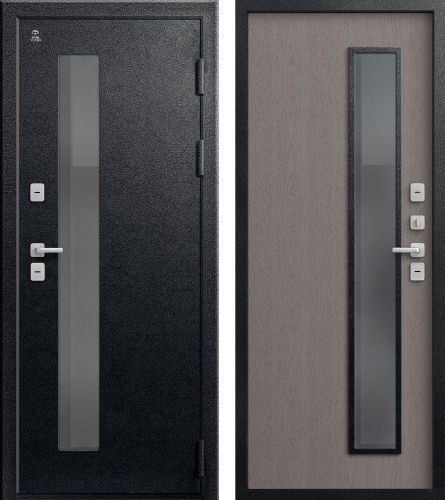 Центурион Т-20-ТМ Чёрный муар-Софт ясень грей (термодверь со стеклом) Центурион Т-20-ТМ Чёрный муар-Софт ясень грей (термодверь со стеклом)