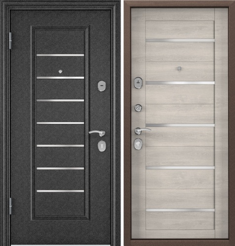 Входная дверь в квартиру Delta-112 Черный шелк VDM-2N, CT Wood Light Grey DC-1MC Входная дверь в квартиру Delta-112 Черный шелк VDM-2N, CT Wood Light Grey DC-1MC