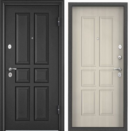 Входная дверь в квартиру Delta PRO Темно-серый букле графит VDM-1 - Лиственница темная D6-34