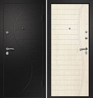  - Входная дверь в квартиру Аризона-210 МДФ Дуб светлый ЭКО 167 Сатин чёрный