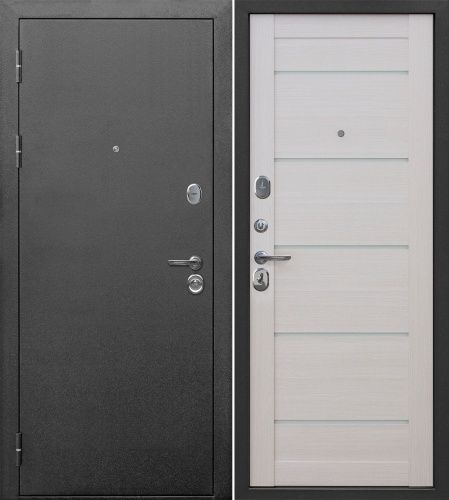 Входная дверь Феррони 9 см Серебро Лиственница беж Царга