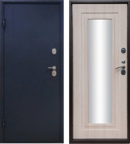552 - Входная дверь в квартиру Elegia МДФ Алтайская лиственница (зеркало)
