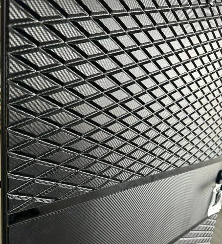 Luxor 2МДФ Черный карбон, вставка черный лакобель -  Эмалит белый фото 2