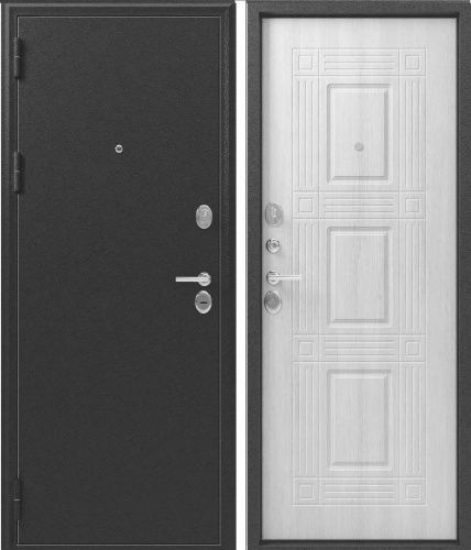 Дверь стальная Эталон Х-6 Серебро-Скания милк Дверь стальная Эталон Х-6 Серебро-Скания милк