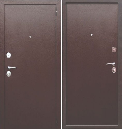 Металлическая дверь Гарда медный антик металл/металл фото 2