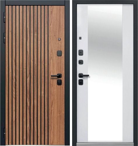 Luxor 2МДФ Рейка МДФ Орех лесной с патиной, наличник -Антрацит софт - Эмалит белый с накладным зеркалом Luxor 2МДФ Рейка МДФ Орех лесной с патиной, наличник -Антрацит софт - Эмалит белый с накладным зеркалом