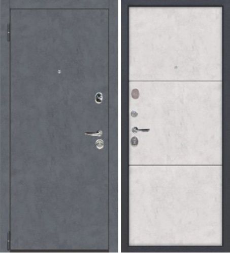 Дверь металлическая Монтана Бетон Снежный